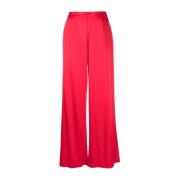 Wide Trousers Forte Forte , Red , Dames