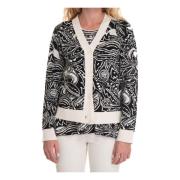 Fantasie Ribgebreide Cardigan Max Mara Weekend , Black , Dames