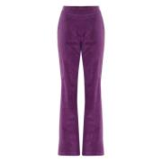 Wijd uitlopende katoenen broek Kocca , Purple , Dames