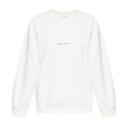 Sweatshirt met logo Marni , White , Dames
