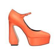 Koraal Platform Mary Jane Pumps Sergio Rossi , Orange , Dames