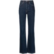 Jeans 70s spleet-knie rechte poten Re/Done , Blue , Dames
