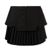 Zwarte Flanellen Mini Rok met Corse Andrea Adamo , Black , Dames