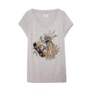 Meryl Skeleton T-Shirt - Stijlvolle Dames Top Zadig & Voltaire , Gray ...