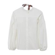 Elegante Scherm Shirt La DoubleJ , White , Dames