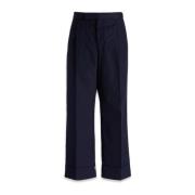 Leather Trousers Thom Browne , Blue , Heren