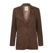 Elegante en Comfortabele Blazer Jas Part Two , Brown , Dames