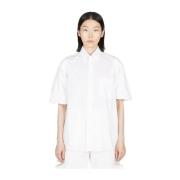 Katoenen Poplin Overhemd met Knoopsluiting MM6 Maison Margiela , White...