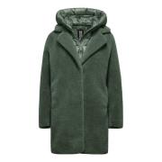 Odessa Overcoat - Nepbontjas BomBoogie , Green , Dames