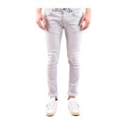 Smal Gesneden Broek Dondup , Gray , Heren