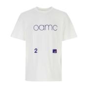 Wit katoenen oversized t-shirt Oamc , White , Heren