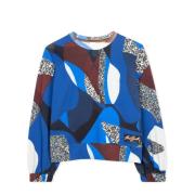 Botanische Collage Sweater PS By Paul Smith , Blue , Dames