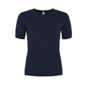 Zachte O-Neck T-shirt in diverse kleuren Skovhuus , Blue , Dames