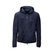 Leather Jackets Gimo's , Blue , Heren