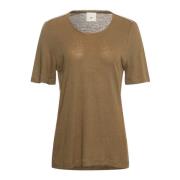 Esam Army Green T-Shirt Heartmade , Brown , Dames