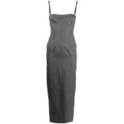 Maxi Jurk Thom Browne , Gray , Dames