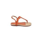 Flat Sandals Charlotte Olympia , Orange , Dames