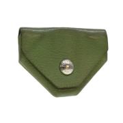 Pre-owned Leather clutches Hermès Vintage , Green , Dames