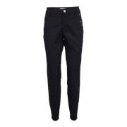 Rekbare enkel-lengte chino`s 2-Biz , Black , Dames