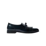 Lucy Loafers - Blauw Kalfsleer Semi Brogue Scarosso , Blue , Dames