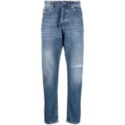 Versleten jeans met middelhoge taille Dondup , Blue , Heren