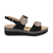 Flat Sandals Cinzia Soft , Black , Dames