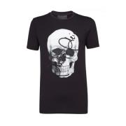 T-shirt rondeek ss schedel Philipp Plein , Black , Heren