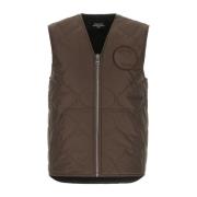 Chocolade polyester vest Études , Brown , Heren
