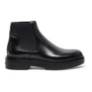 Stijlvolle Leren Chelsea Boot Santoni , Black , Dames