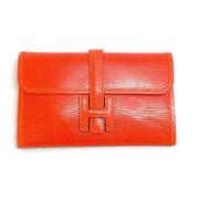 Pre-owned Leather handbags Hermès Vintage , Orange , Dames