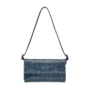 Blauwe Crystal-Embellished Clutch Tas Benedetta Bruzziches , Blue , Da...