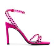 Sandalen met kristalversiering en hoge hakken Sergio Rossi , Pink , Da...