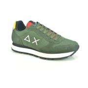 Sportschoenen, Kakki + Red Runner Sun68 , Green , Heren