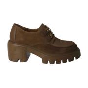 Bruine damesschoen met bontdetail Jeannot , Brown , Dames