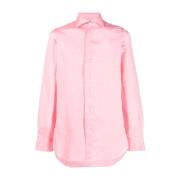 Casual overhemd Finamore , Pink , Heren