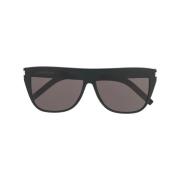 Stijlvolle vierkante zonnebril Saint Laurent , Black , Dames