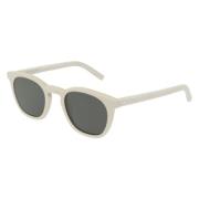 Verhoog je stijl met SL 28 zonnebril Saint Laurent , White , Unisex