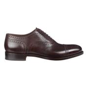 Elegante donkerbruine leren Oxford schoenen Santoni , Brown , Heren