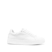 Witte Leren Ddb0 Sneakers Lanvin , White , Dames