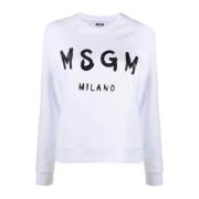 Sweatshirt Msgm , White , Dames