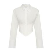 Witte Korset Shirt Dion Lee , White , Dames