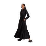 Strand Zonsondergang Maxi Jurk La DoubleJ , Black , Dames