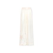 Wide Trousers Forte Forte , White , Dames