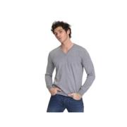 V-hals Knitwear Gran Sasso , Gray , Heren