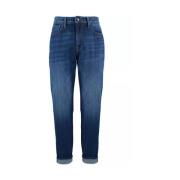 Blauwe Katoenen Jeans voor Heren YES ZEE , Blue , Heren