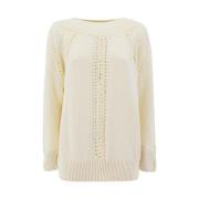 Trui met ronde hals Ermanno Scervino , White , Dames