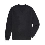 Cashmere V-hals trui Brooks Brothers , Gray , Heren