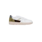 Vintage Wit en Blauw Court Sneakers D.a.t.e. , White , Heren