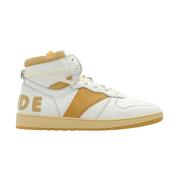 Twee-Tone Leren Sneakers Rhude , White , Heren