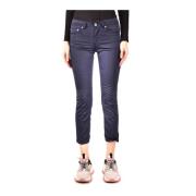 Slim Fit Chino`s met Punkstijl Dondup , Blue , Dames